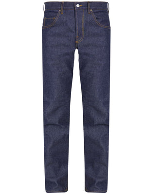 GUCCI Washed Blue Denim Jeans with Horsebit Embossed Leather Label