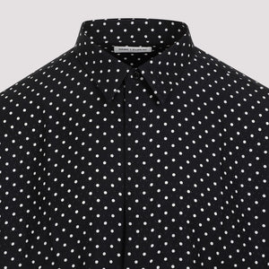 SAINT LAURENT Luxurious Black Silk Shirt for Men