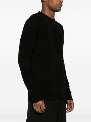 ALEXANDER MCQUEEN Men's Black Cotton Pullover for SS24