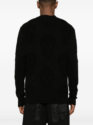 ALEXANDER MCQUEEN Men's Black Cotton Pullover for SS24