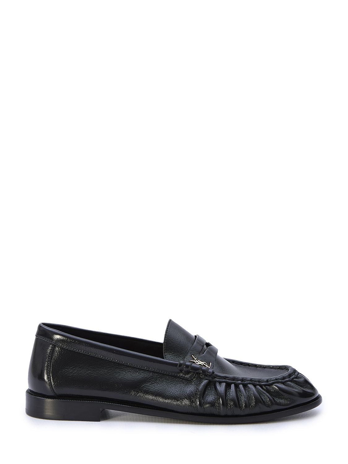 SAINT LAURENT Classic Black Leather Loafers for Men