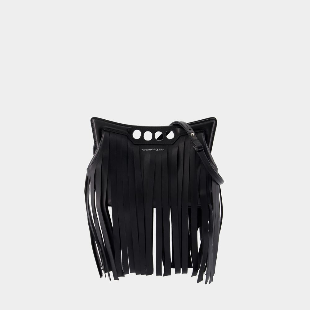 ALEXANDER MCQUEEN Stylish Mini Peak Fringed Crossbody Bag