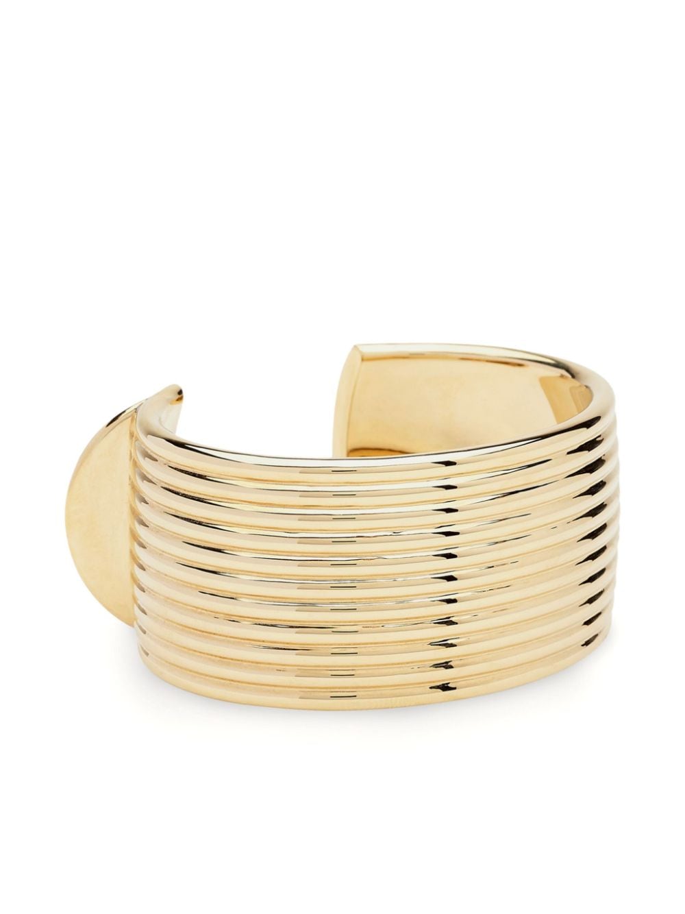 FERRAGAMO Engraved Gold-Tone Wide Band Bracelet for Women