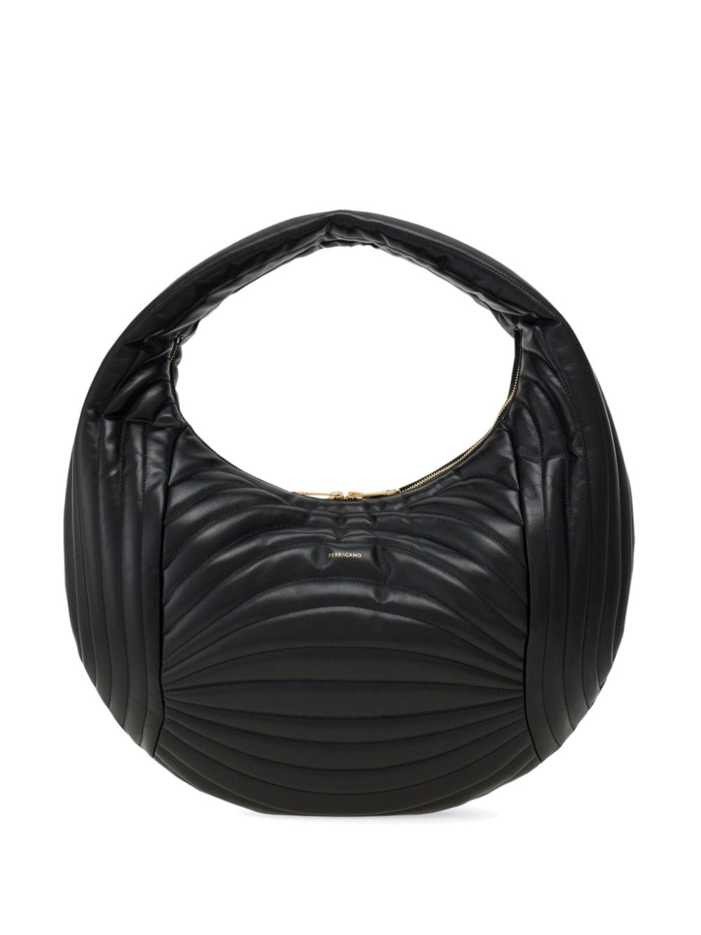 FERRAGAMO Quilted Logo Shoulder Handbag