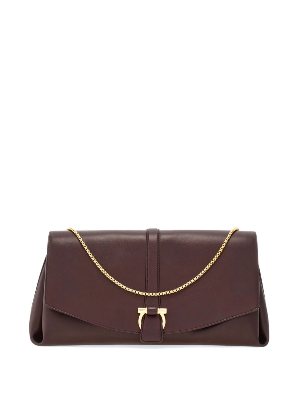 FERRAGAMO Oxblood Leather Shoulder Handbag - Mini