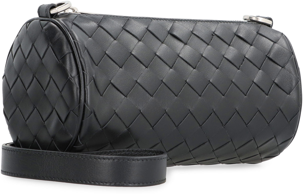 BOTTEGA VENETA Black Leather Crossbody Bag for Men - SS24 Collection