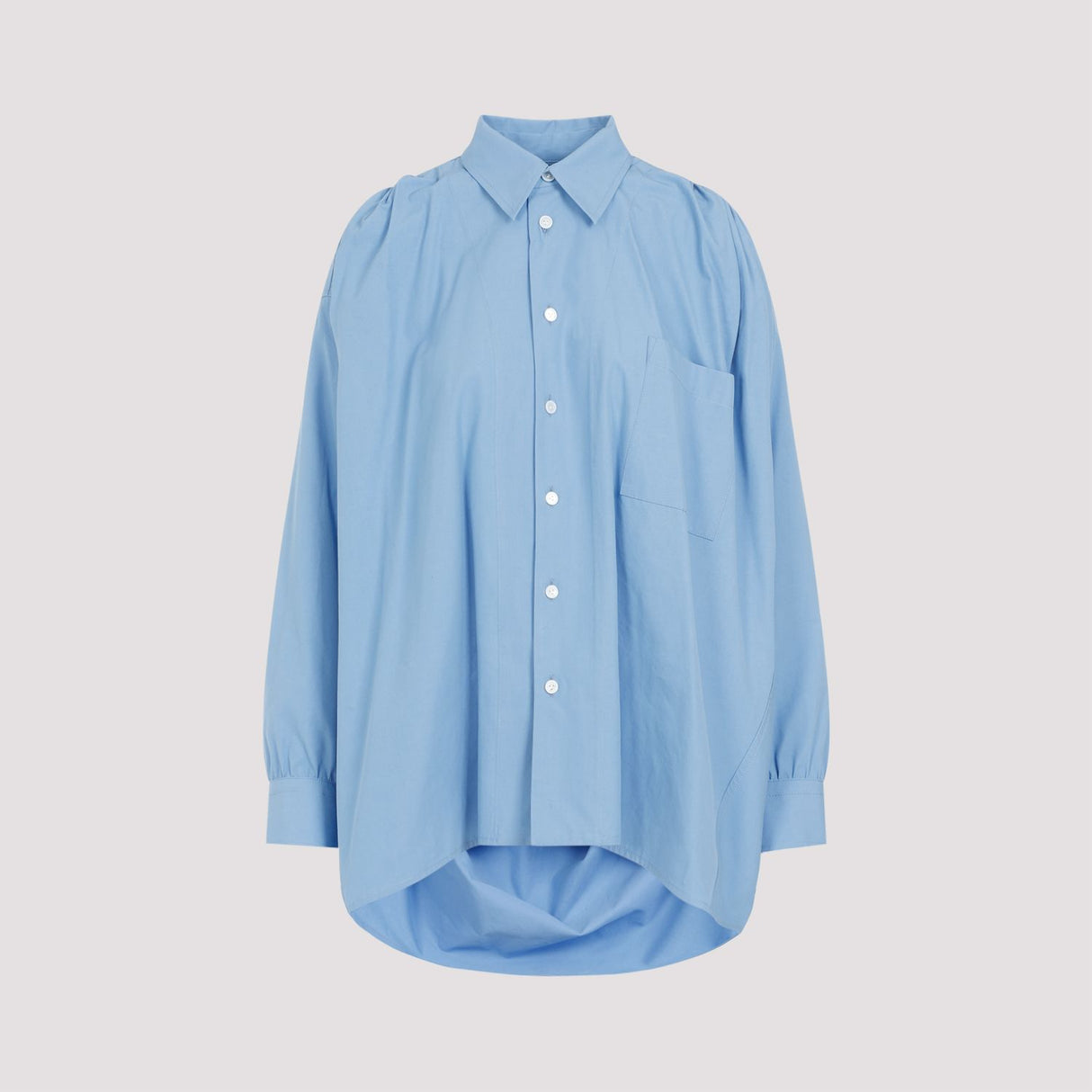 BOTTEGA VENETA Blue Cotton Shirt for Women - SS24 Collection