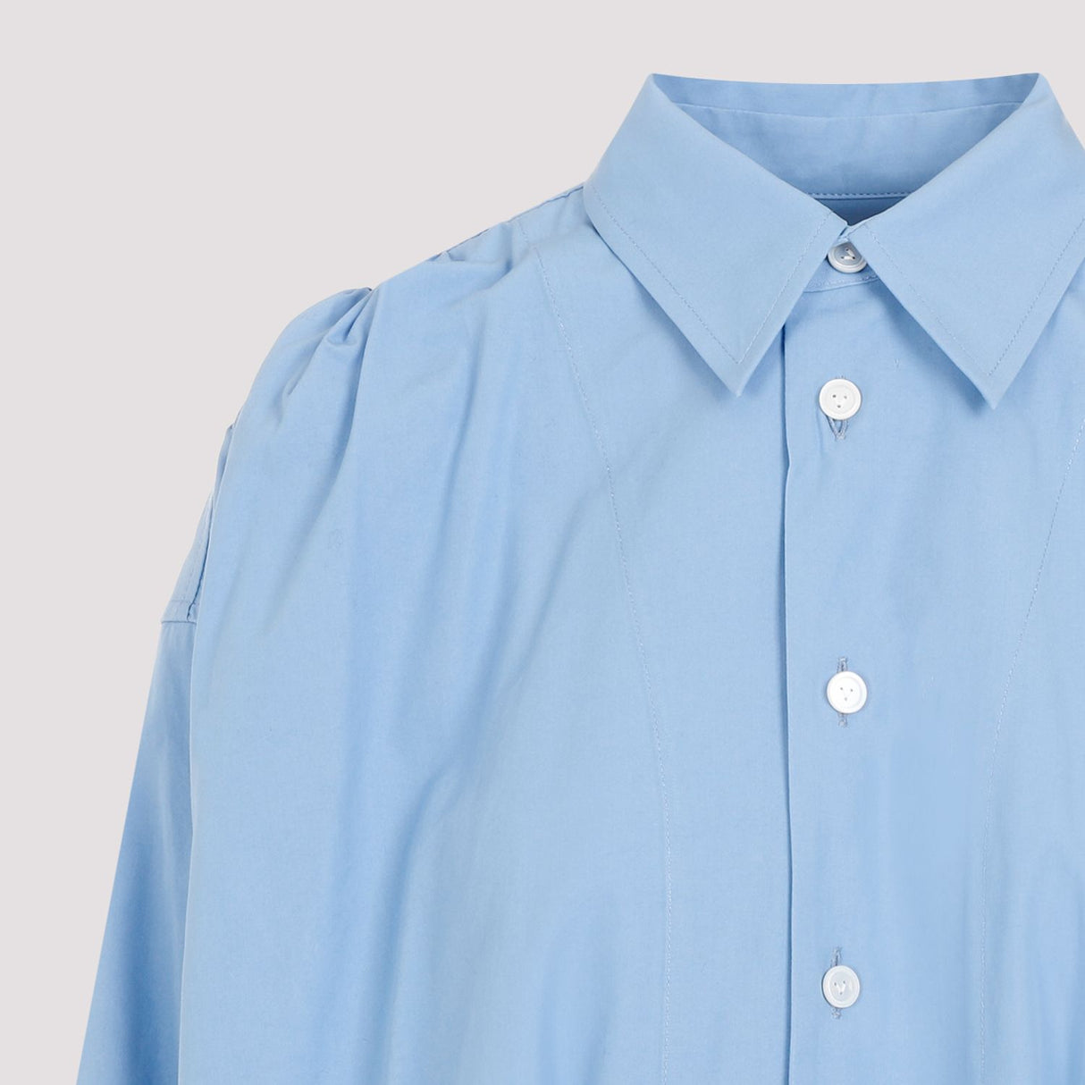 BOTTEGA VENETA Blue Cotton Shirt for Women - SS24 Collection