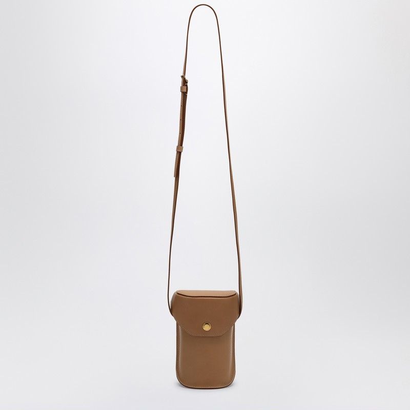 SAINT LAURENT Elegant Mini Brown Leather Crossbody Bag for Men