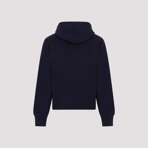 SAINT LAURENT Men's Navy Cotton Hoodie for Spring/Summer 2024