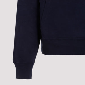 SAINT LAURENT Men's Navy Cotton Hoodie for Spring/Summer 2024