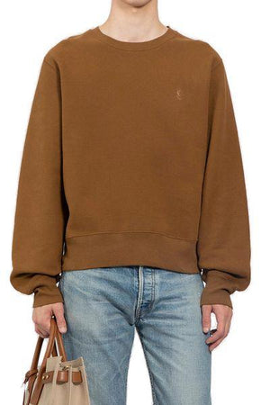 SAINT LAURENT Men's Ochre Cassandre Sweatshirt - SS24