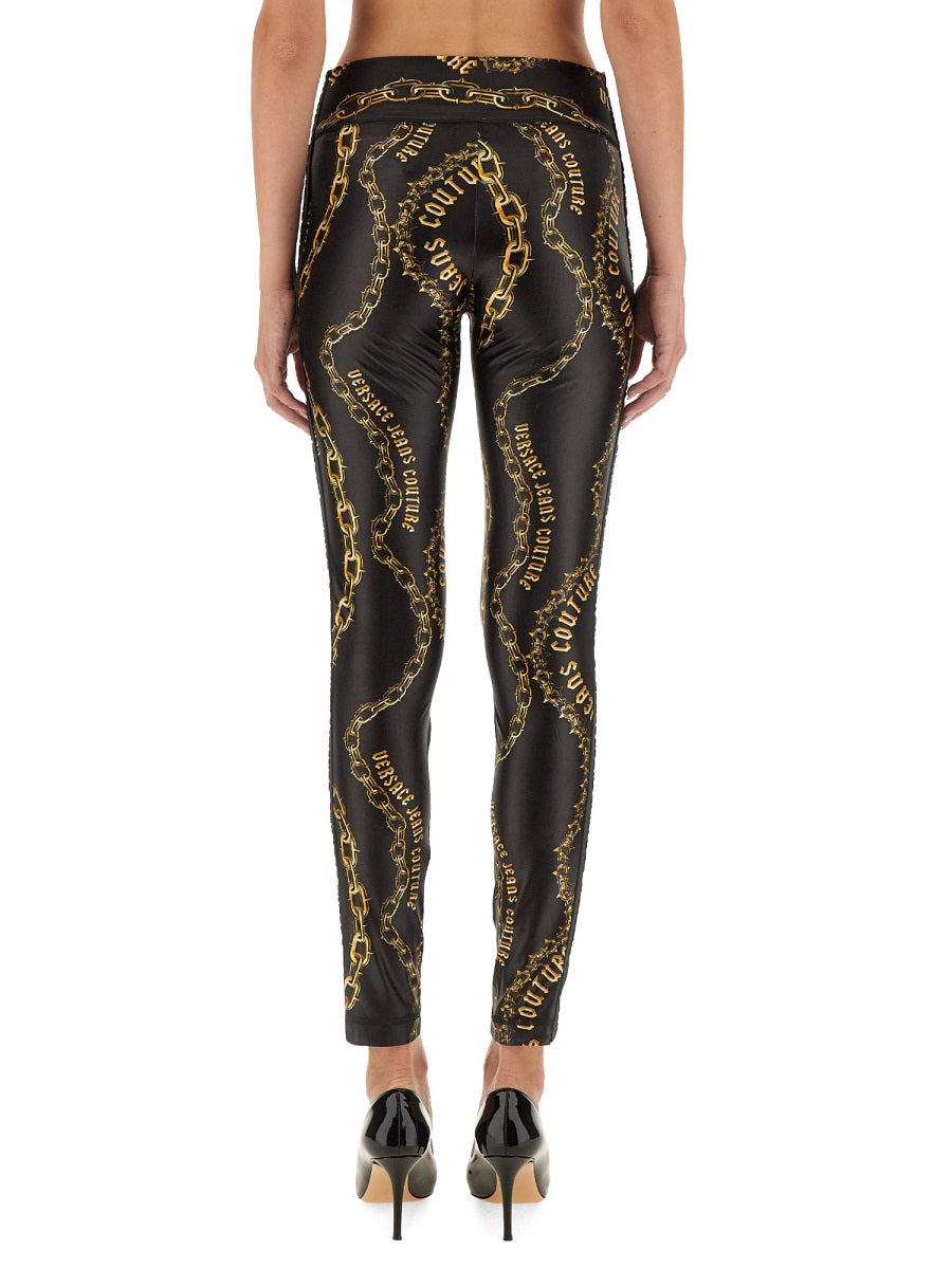 VERSACE JEANS COUTURE Logo Leggings for Women - Size 40