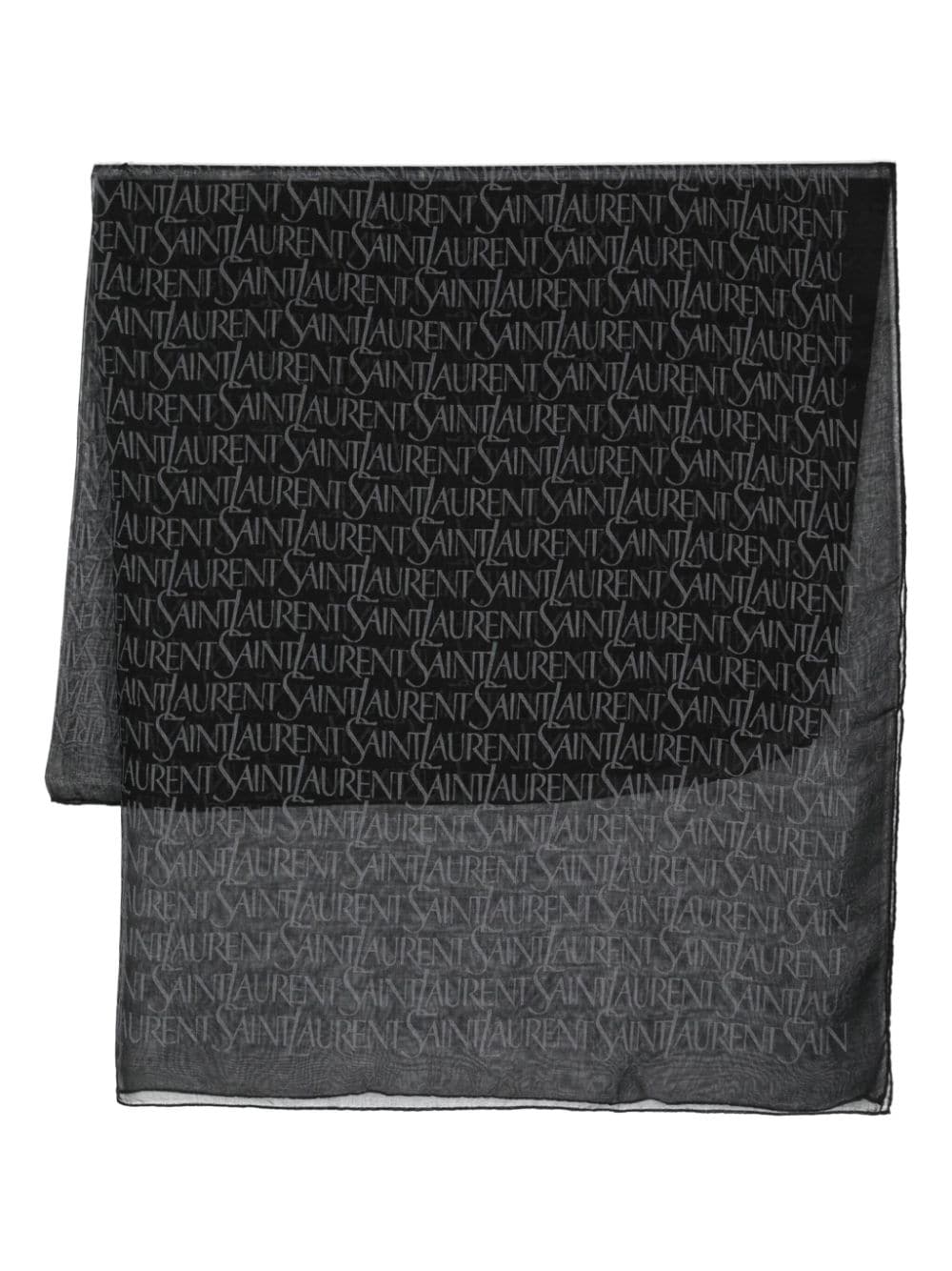 SAINT LAURENT Allover Logo Scarf - Square Design