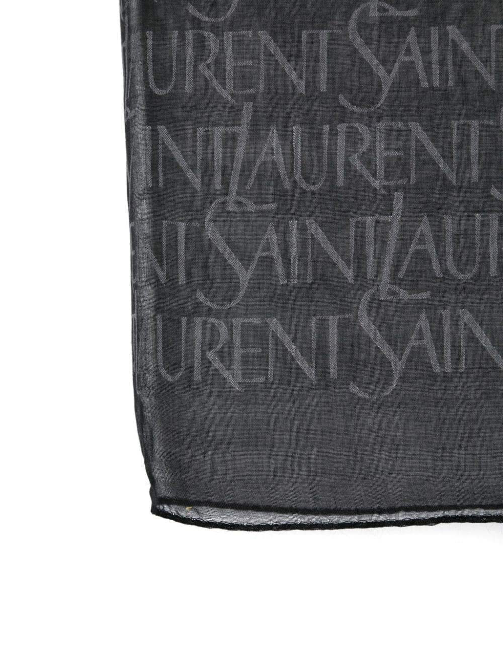 SAINT LAURENT Allover Logo Scarf - Square Design