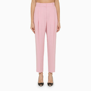 ALEXANDER MCQUEEN Regular Pleat Trousers with High Waist for Women