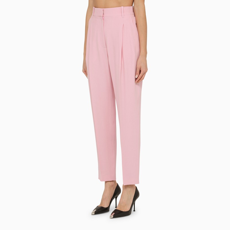 ALEXANDER MCQUEEN Regular Pleat Trousers with High Waist for Women