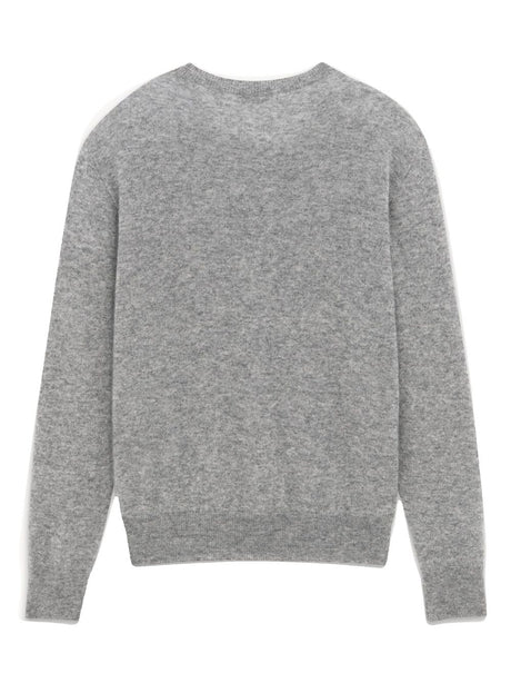 SAINT LAURENT Luxurious Grey Cashmere-Silk Sweater