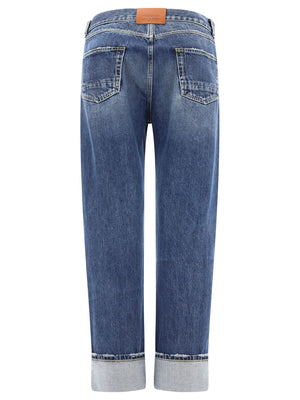 ALEXANDER MCQUEEN Classic Turn-Up Jeans in Blue for Men - SS24