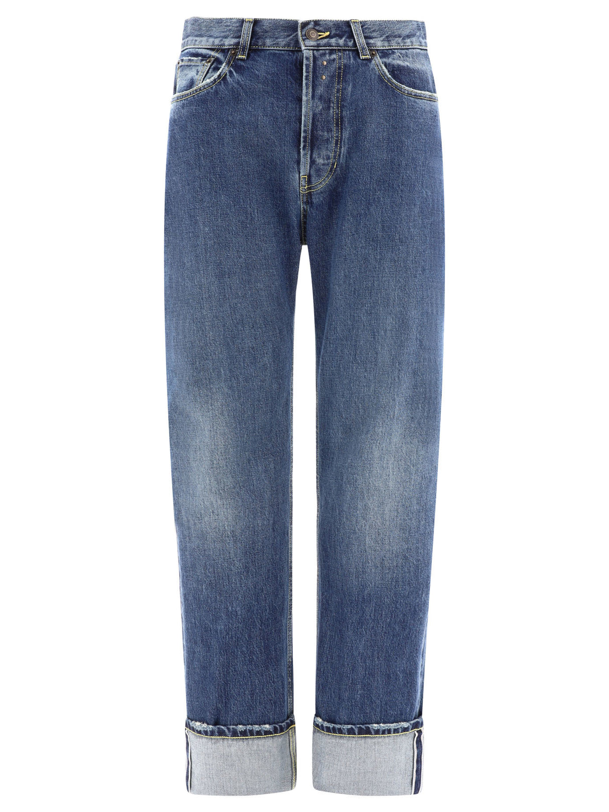 ALEXANDER MCQUEEN Classic Turn-Up Jeans in Blue for Men - SS24