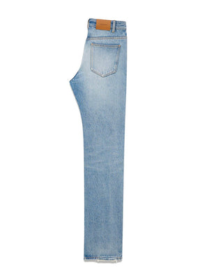 SAINT LAURENT Chic Low Waist Blue Denim Jeans