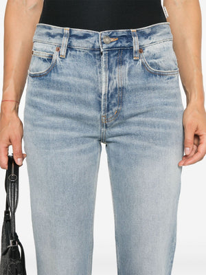 SAINT LAURENT Low-Rise Straight-Leg Women's Jeans