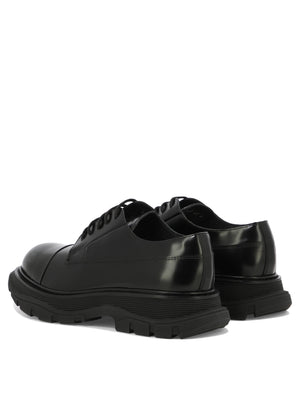 ALEXANDER MCQUEEN Men's Black Treadslick Loafers for SS24