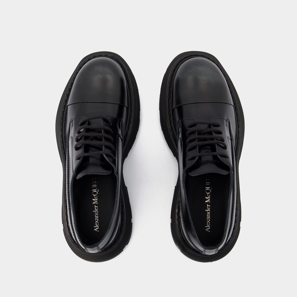 ALEXANDER MCQUEEN Men's Black Treadslick Loafers for SS24