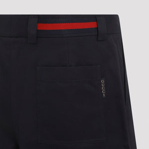 GUCCI Classic Blue Cotton Shorts