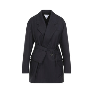 BOTTEGA VENETA Elegant Striped Wool Jacket