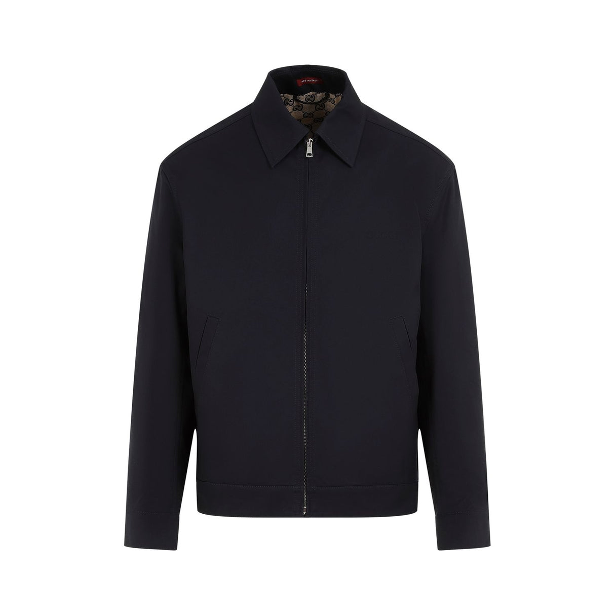 GUCCI Men's Classic Blue Cotton Blouson Jacket