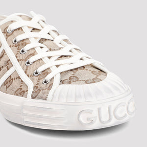 GUCCI JULIO GG Fashion Sneakers in Nude Neutrals