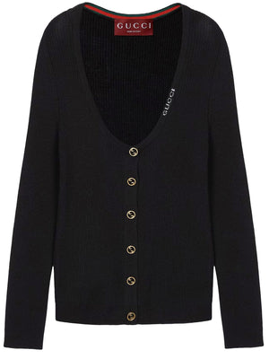 GUCCI Elegant Wool-Silk Blend Cardigan