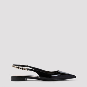 GUCCI Elegant Black Leather Ballerina Flats with Mini Heel