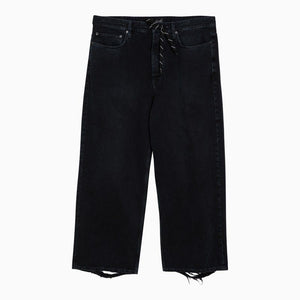 BALENCIAGA Dark Blue Cotton Denim Baggy Jeans for Men - SS24