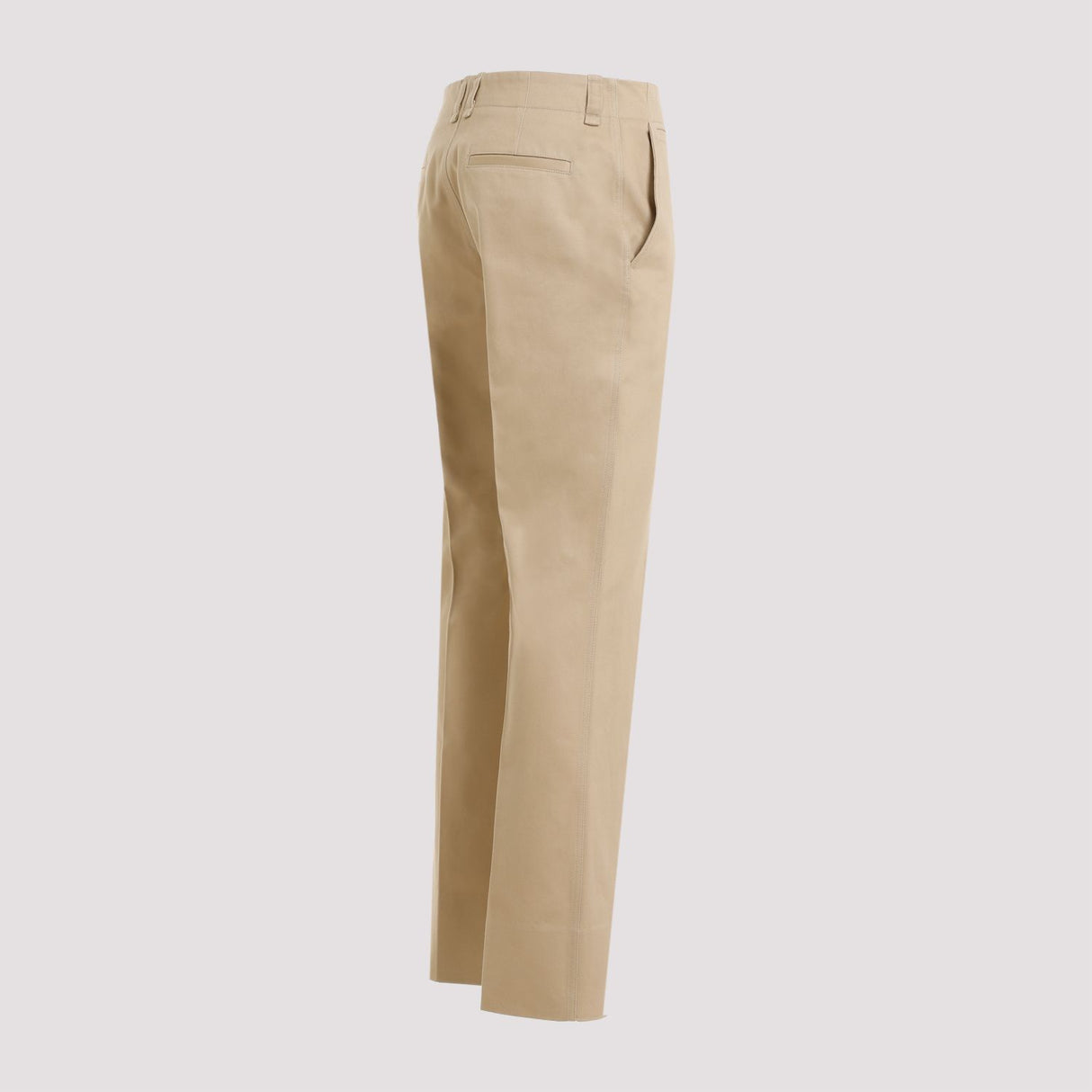 SAINT LAURENT Beige Cotton Pants for Women | SS24 Collection