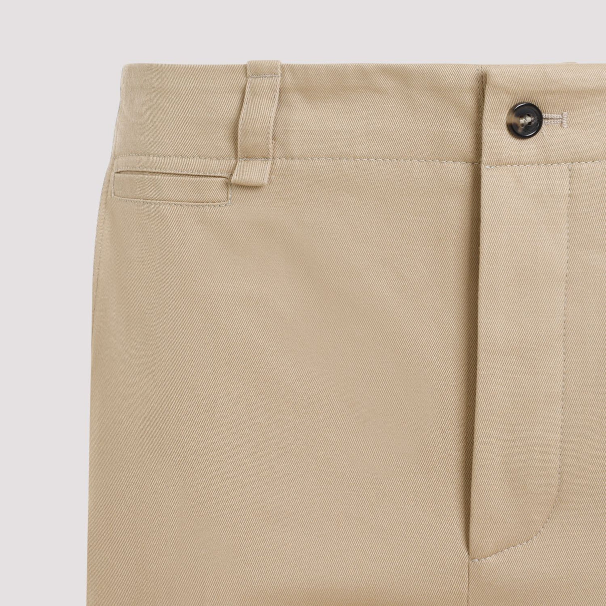 SAINT LAURENT Beige Cotton Pants for Women | SS24 Collection