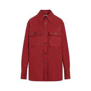 SAINT LAURENT Elegant Red Cotton Shirt