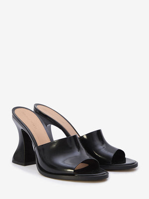 BOTTEGA VENETA Women's Black Calfskin Cha-Cha Flat with Sculpted Heel