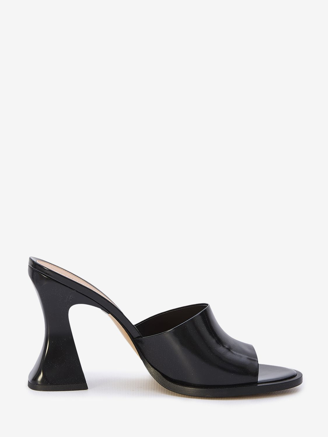 BOTTEGA VENETA Women's Black Calfskin Cha-Cha Flat with Sculpted Heel