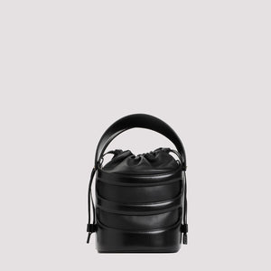 ALEXANDER MCQUEEN Black Leather Bucket Handbag for Women - SS24 Collection