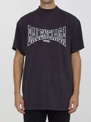 BALENCIAGA Oversized Paris Motif T-Shirt - Men's Short Sleeve