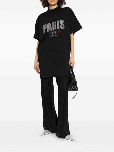 BALENCIAGA Oversized Strass T-Shirt for Women