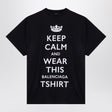 BALENCIAGA Keep Calm Graphic Black T-Shirt