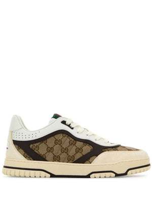 GUCCI Signature Leather and Canvas Sneakers