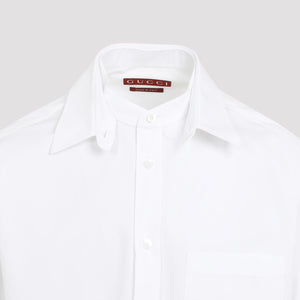 GUCCI Elegant White Cotton Shirt