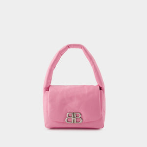 BALENCIAGA Monaco Sling Mini Shoulder Handbag in Pink