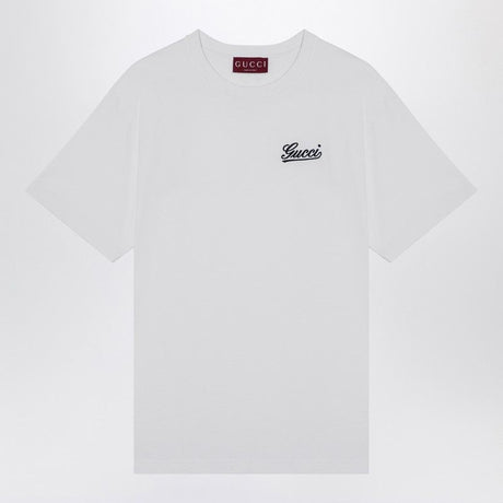 GUCCI Cotton Crew-Neck T-Shirt with Logo - FW24