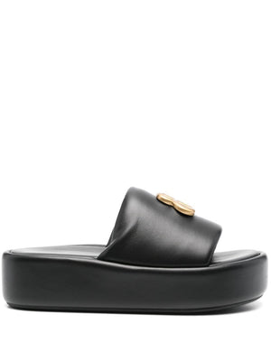 BALENCIAGA Rise Leather Sandals - Open Toe Slip-Ons