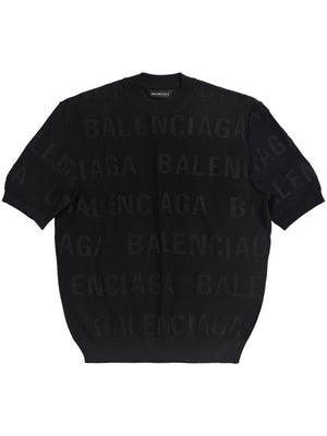 BALENCIAGA Allover Logo Top for Women in Black | SS24 Collection